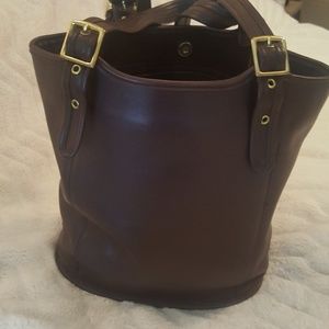 Vintage Chocolate Brown Coach Tote